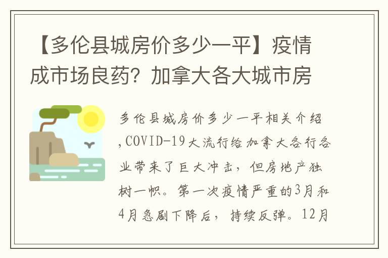 【多伦县城房价多少一平】疫情成市场良药？加拿大各大城市房价大涨