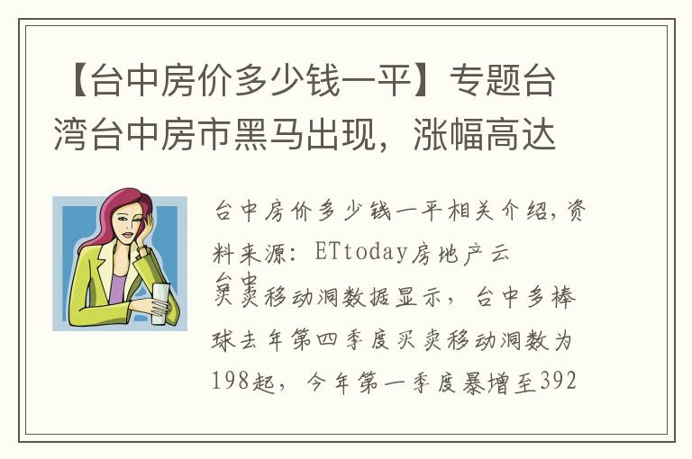 【台中房价多少钱一平】专题台湾台中房市黑马出现，涨幅高达98%