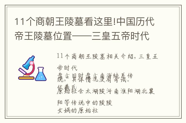 11个商朝王陵墓看这里!中国历代帝王陵墓位置——三皇五帝时代及夏商周时期