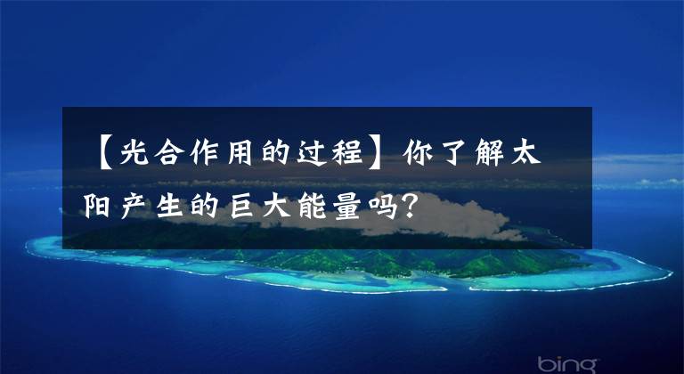 【光合作用的过程】你了解太阳产生的巨大能量吗？
