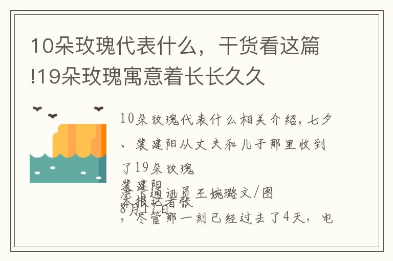 10朵玫瑰代表什么，干货看这篇!19朵玫瑰寓意着长长久久