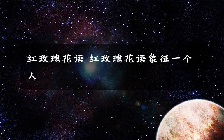 红玫瑰花语 红玫瑰花语象征一个人