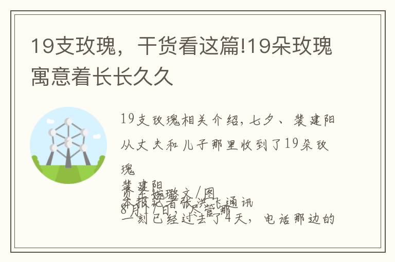 19支玫瑰，干货看这篇!19朵玫瑰寓意着长长久久