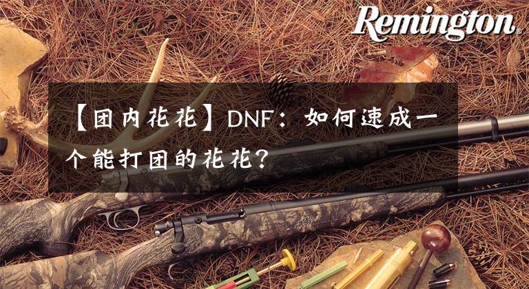 【团内花花】DNF：如何速成一个能打团的花花？