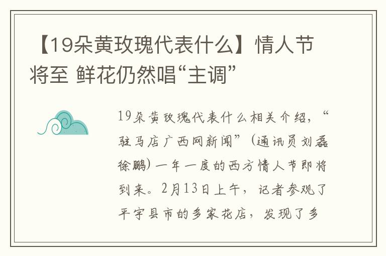 【19朵黄玫瑰代表什么】情人节将至 鲜花仍然唱“主调”