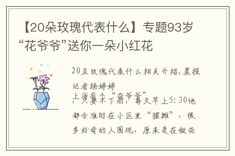 【20朵玫瑰代表什么】专题93岁“花爷爷”送你一朵小红花