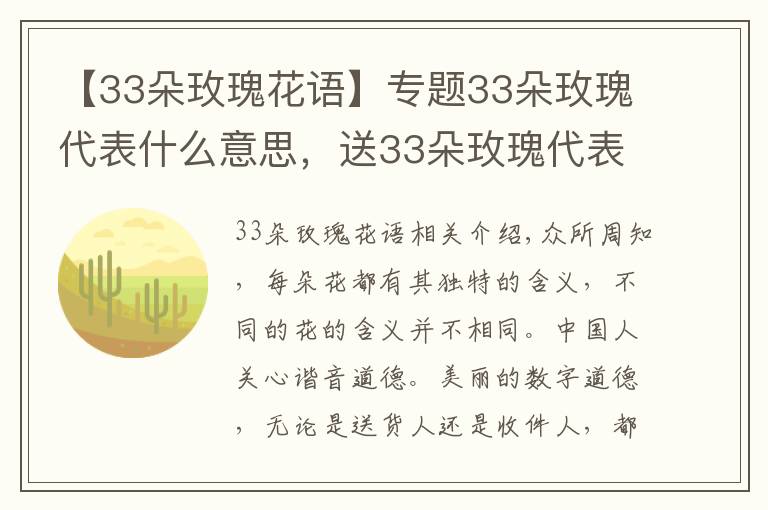【33朵玫瑰花语】专题33朵玫瑰代表什么意思，送33朵玫瑰代表什么（生生世世的爱）