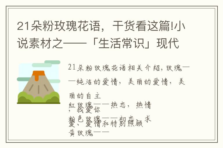 21朵粉玫瑰花语，干货看这篇!小说素材之——「生活常识」现代小说中恋爱必备送花花语