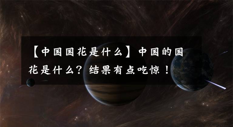 【中国国花是什么】中国的国花是什么？结果有点吃惊！