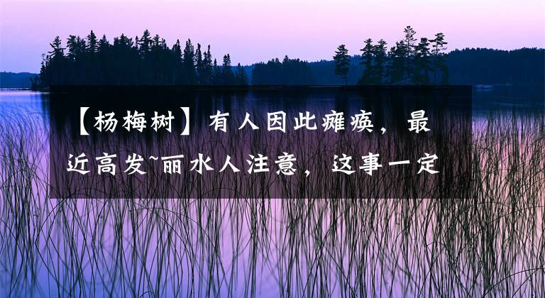 【杨梅树】有人因此瘫痪，最近高发~丽水人注意，这事一定要小心