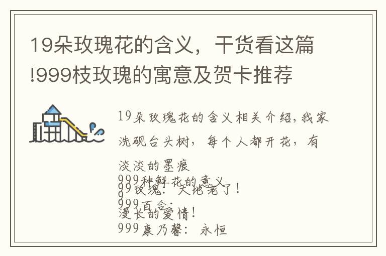19朵玫瑰花的含义，干货看这篇!999枝玫瑰的寓意及贺卡推荐
