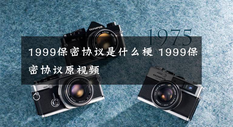 1999保密协议是什么梗 1999保密协议原视频