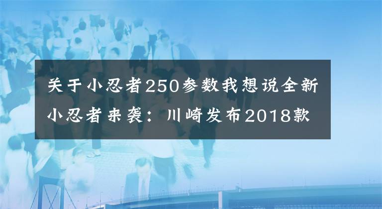 关于小忍者250参数我想说全新小忍者来袭：川崎发布2018款Ninja 250