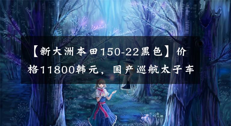 【新大洲本田150-22黑色】价格11800韩元，国产巡航太子车，标准3箱，实用通勤，油耗2.4升！