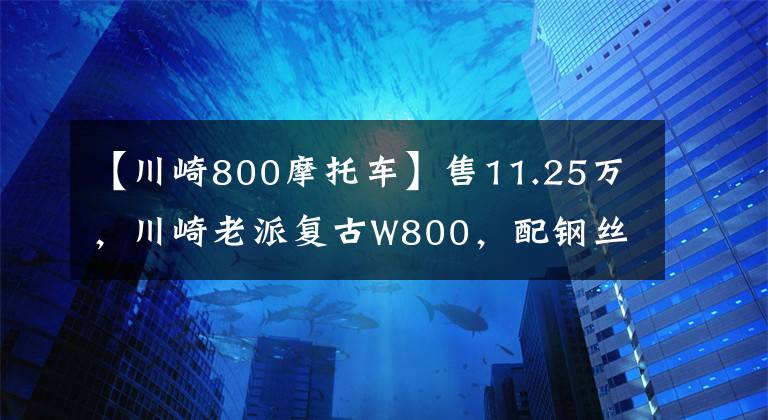 【川崎800摩托车】售11.25万，川崎老派复古W800，配钢丝轮+毛毛虫坐垫，马力48匹