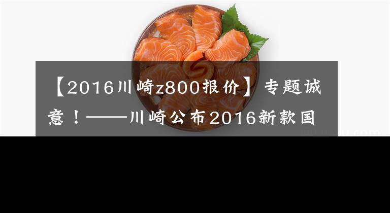 【2016川崎z800报价】专题诚意！——川崎公布2016新款国内售价