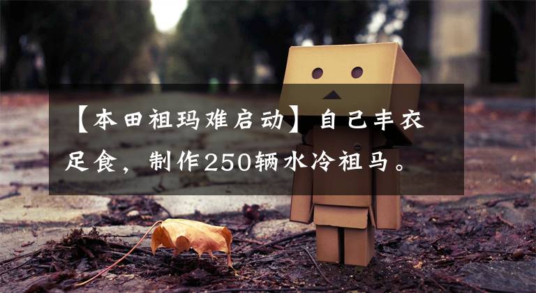 【本田祖玛难启动】自己丰衣足食，制作250辆水冷祖马。