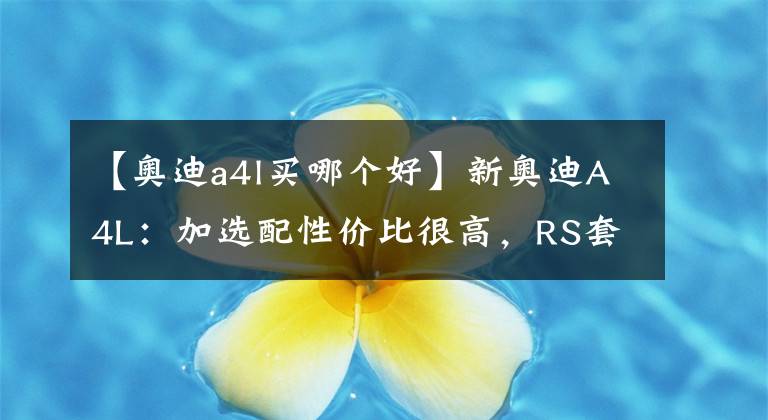 【奥迪a4l买哪个好】新奥迪A4L：加选配性价比很高，RS套件真能无脑买？