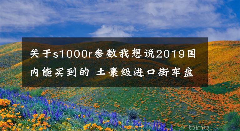 关于s1000r参数我想说2019国内能买到的 土豪级进口街车盘点