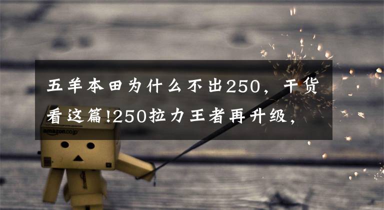 五羊本田为什么不出250，干货看这篇!250拉力王者再升级，新款本田250 Rally将搭载双点火技术