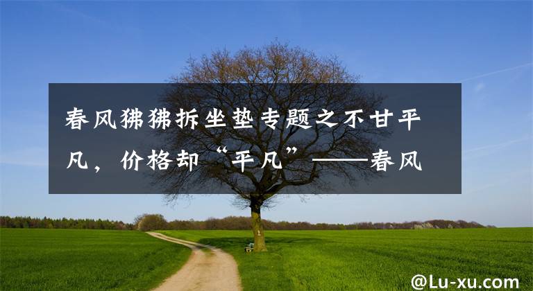 春风狒狒拆坐垫专题之不甘平凡，价格却“平凡”——春风三款新车发布