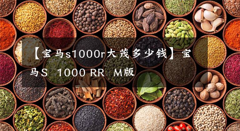 【宝马s1000r大茂多少钱】宝马S  1000 RR  M版