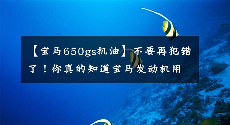 【宝马650gs机油】不要再犯错了！你真的知道宝马发动机用什么机油吗？