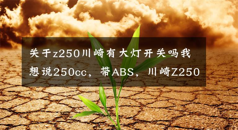 关于z250川崎有大灯开关吗我想说250cc，带ABS，川崎Z250SL打破传统单缸摩托