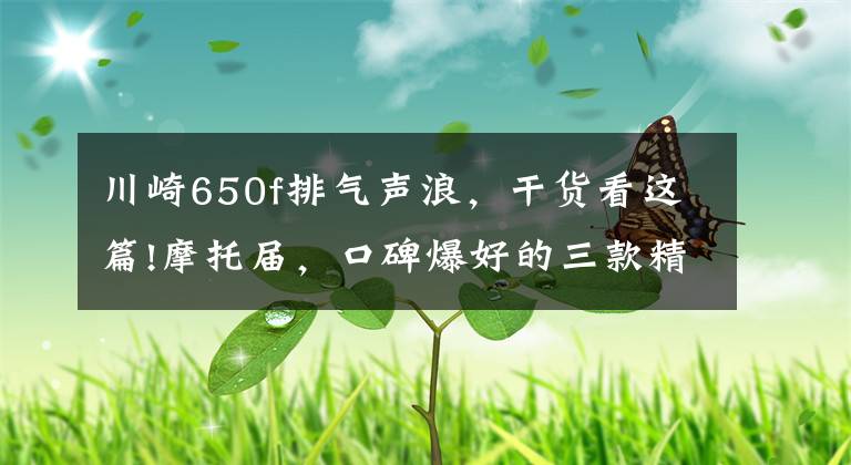 川崎650f排气声浪，干货看这篇!摩托届，口碑爆好的三款精品级街车详细对比!