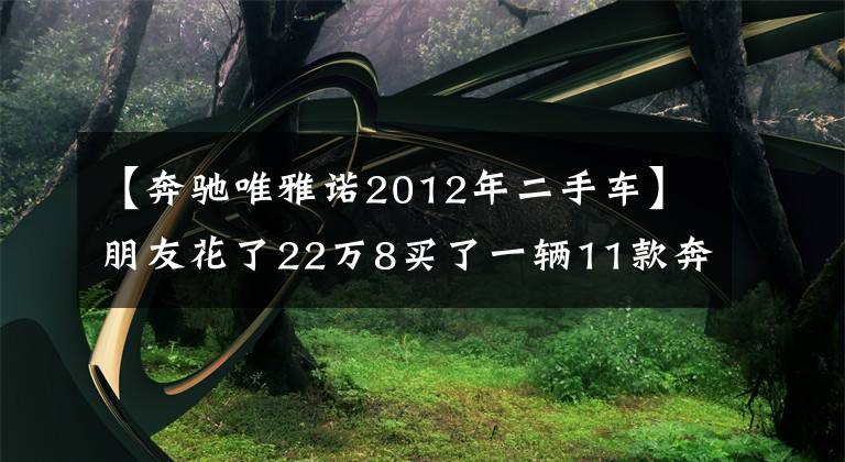 【奔驰唯雅诺2012年二手车】朋友花了22万8买了一辆11款奔驰唯雅诺，做生意很有面子