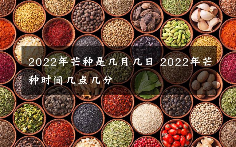 2022年芒种是几月几日 2022年芒种时间几点几分