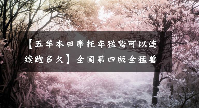 【五羊本田摩托车猛鸷可以连续跑多久】全国第四版全猛兽190升级后，带ABS，续航600公里。