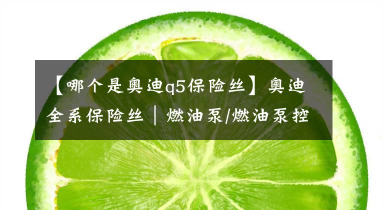 【哪个是奥迪q5保险丝】奥迪全系保险丝｜燃油泵/燃油泵控制器位置