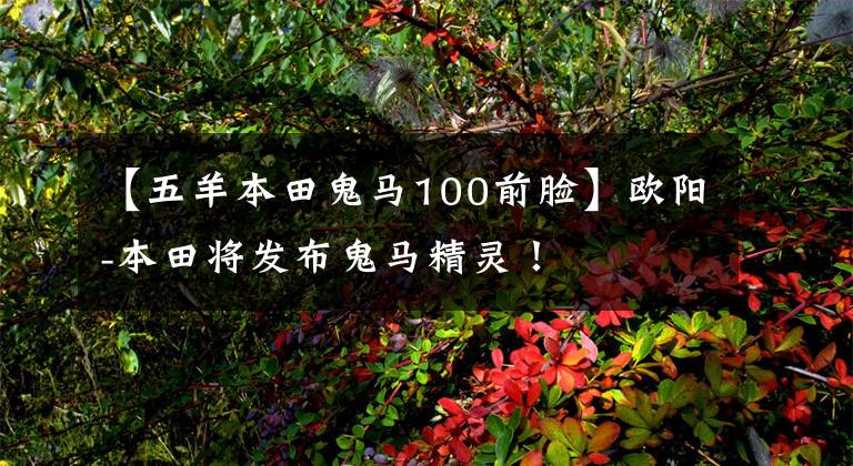 【五羊本田鬼马100前脸】欧阳-本田将发布鬼马精灵！