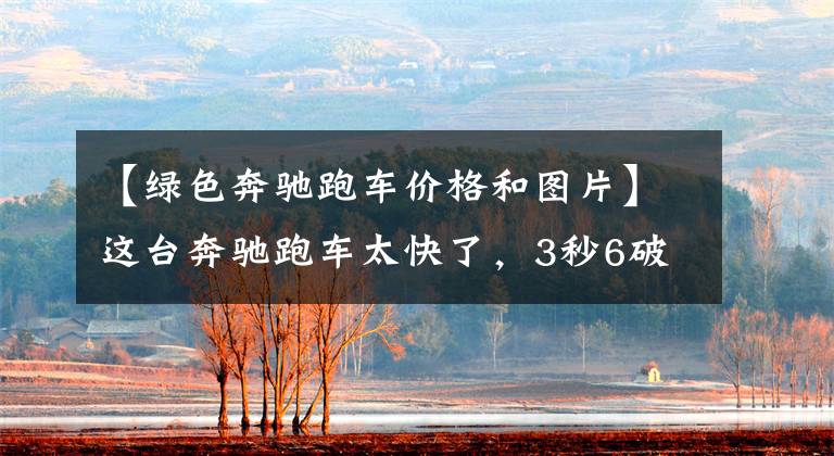 【绿色奔驰跑车价格和图片】这台奔驰跑车太快了，3秒6破百，只要200多万