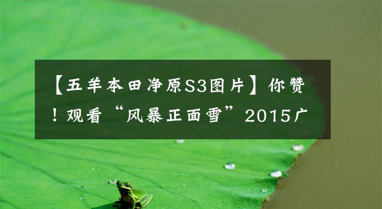 【五羊本田净原S3图片】你赞！观看“风暴正面雪”2015广州车展。