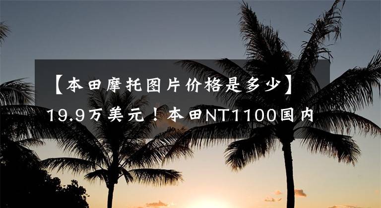 【本田摩托图片价格是多少】19.9万美元！本田NT1100国内上市，“非双”公路旅行版