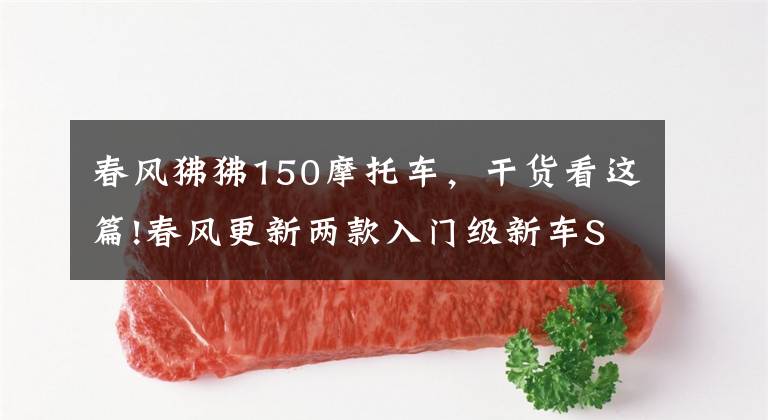 春风狒狒150摩托车，干货看这篇!春风更新两款入门级新车ST狒狒和150NK，售价8980元起