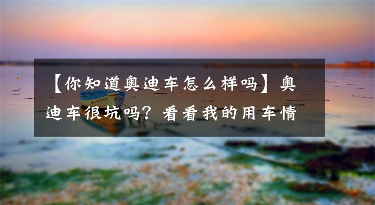 【你知道奥迪车怎么样吗】奥迪车很坑吗？看看我的用车情况和体会