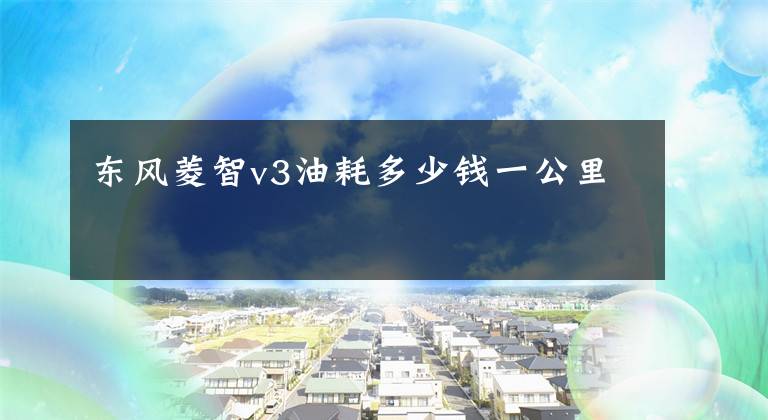 东风菱智v3油耗多少钱一公里