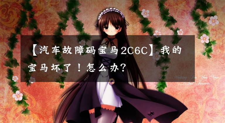 【汽车故障码宝马2C6C】我的宝马坏了！怎么办？