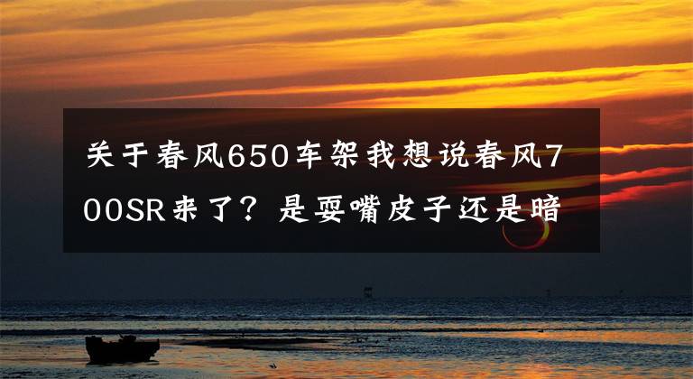 关于春风650车架我想说春风700SR来了？是耍嘴皮子还是暗示，春风动力这么说
