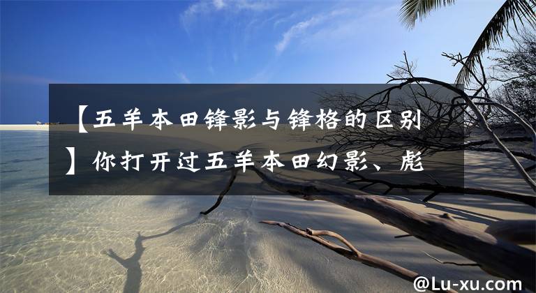 【五羊本田锋影与锋格的区别】你打开过五羊本田幻影、彪影、私营、正面影子、凯影、酷影中的哪一个吗？