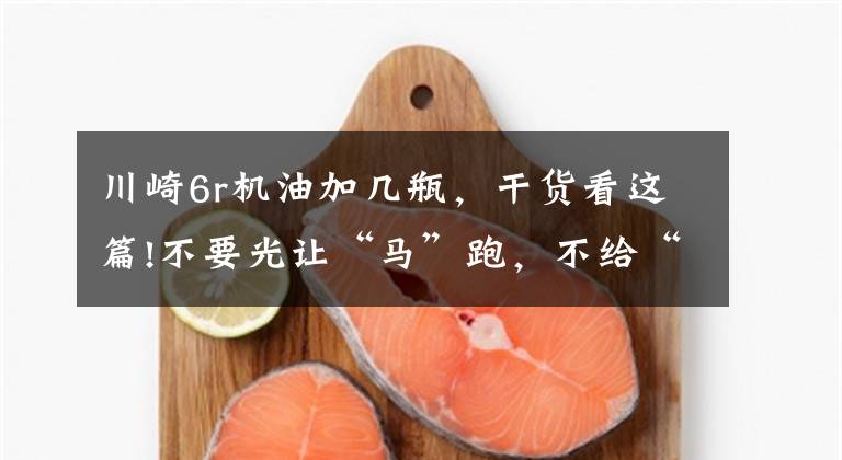 川崎6r机油加几瓶，干货看这篇!不要光让“马”跑，不给“马”吃草，川崎ZX-6R换机油