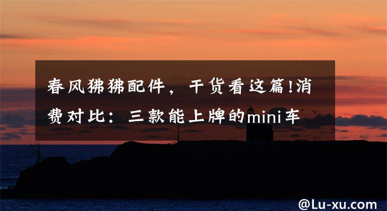 春风狒狒配件，干货看这篇!消费对比：三款能上牌的mini车，你会选择谁？
