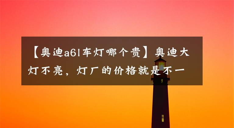 【奥迪a6l车灯哪个贵】奥迪大灯不亮，灯厂的价格就是不一样，胖哥垃圾堆里面找宝贝