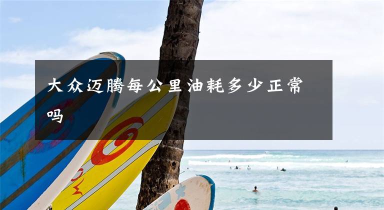 大众迈腾每公里油耗多少正常吗