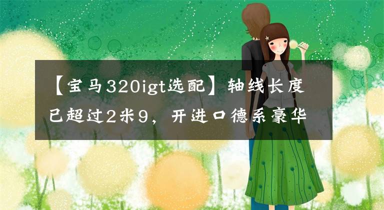 【宝马320igt选配】轴线长度已超过2米9，开进口德系豪华后车行驶，便宜耗油少，宝马3系GT