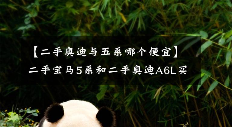 【二手奥迪与五系哪个便宜】二手宝马5系和二手奥迪A6L买哪个好？看过这个就知道了