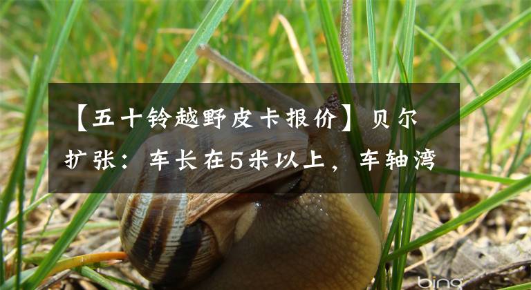 【五十铃越野皮卡报价】贝尔扩张：车长在5米以上，车轴湾在3米以上，Chaef  8AT的硬派座位不到20万韩元？